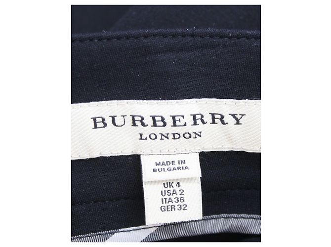 Leggings Burberry con panel lateral de cuero en viscosa negra Negro - vista 4