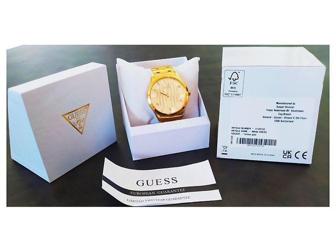 Guess Tux Uhr Gold Edelstahl Golden - Ansicht 2