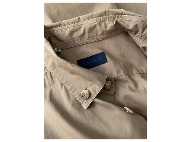 Lanvin Camicia militare in cotone leggero Marrone - vista 3
