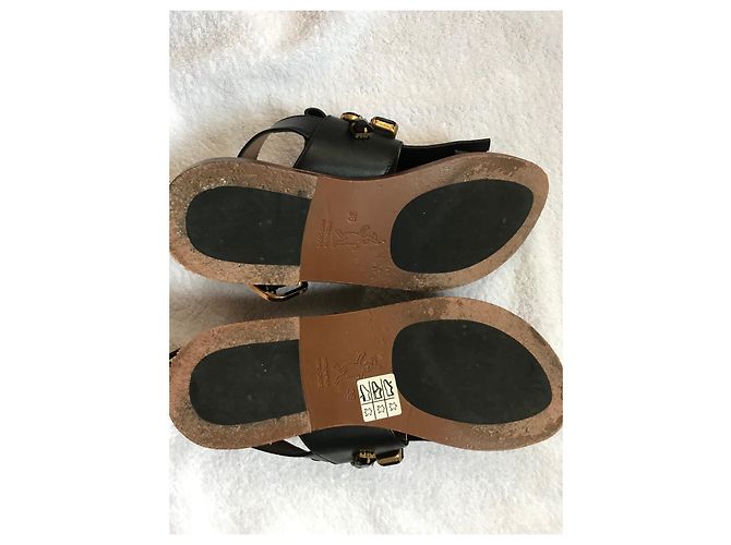 Sandali Marni in pelle nera con cabochon Nero - vista 5