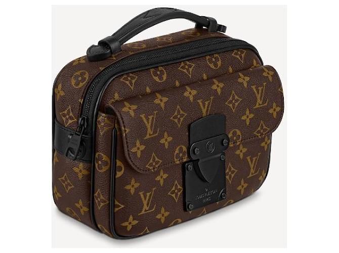 Sac messager Louis Vuitton S Lock monogramme marron - vue 2