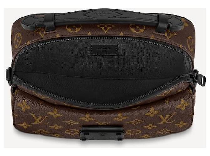 Sac messager Louis Vuitton S Lock monogramme marron - vue 3