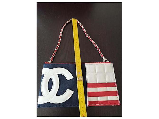 Chanel Vintage American Flag Argento Rosso Blu navy - vista 3