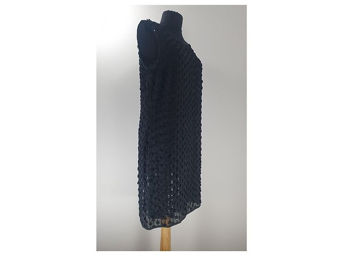 Strenesse Schwarzes Seidenkleid Größe 38 - Ansicht 2