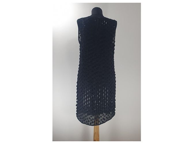 Strenesse Schwarzes Seidenkleid Größe 38 - Ansicht 4