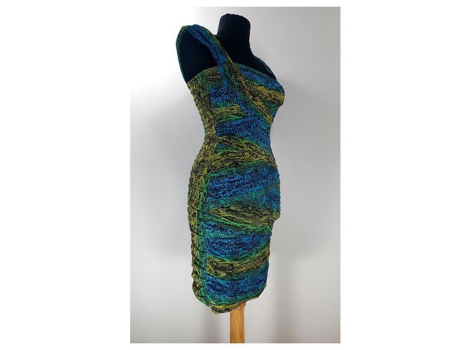 Vestido Bcbg Max Azria Estampado Piel de Serpiente Multicolor - vista 2