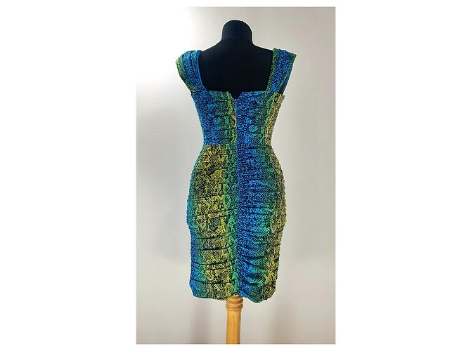 Vestido Bcbg Max Azria Estampado Piel de Serpiente Multicolor - vista 3