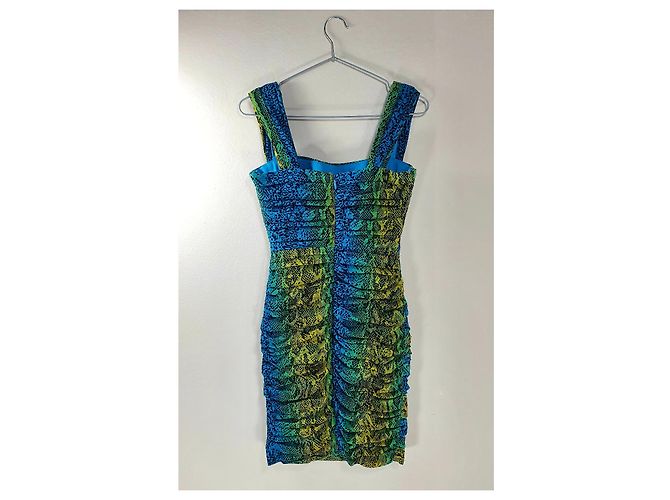 Vestido Bcbg Max Azria Estampado Piel de Serpiente Multicolor - vista 5