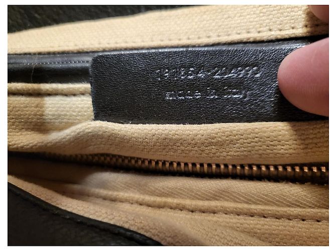 Autre Marque YVES SAINT LAURENT PALMA borsa shopper nera in tela e pelle Stampa leopardo - vista 4