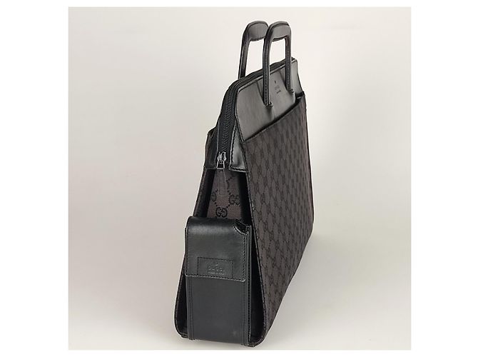 Gucci borsa business con tracolla modello GG - vista 2