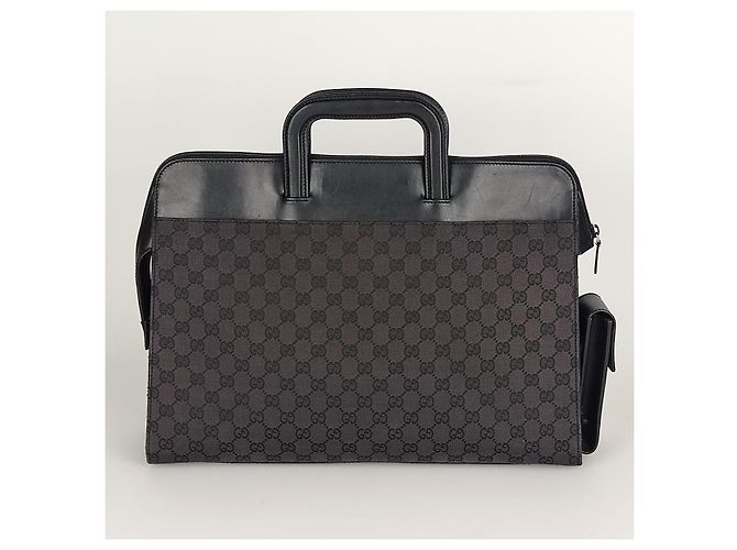 Gucci borsa business con tracolla modello GG - vista 3