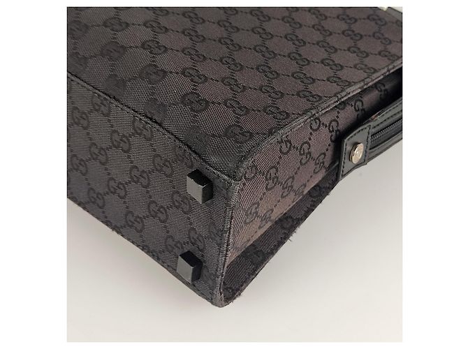 Gucci borsa business con tracolla modello GG - vista 5