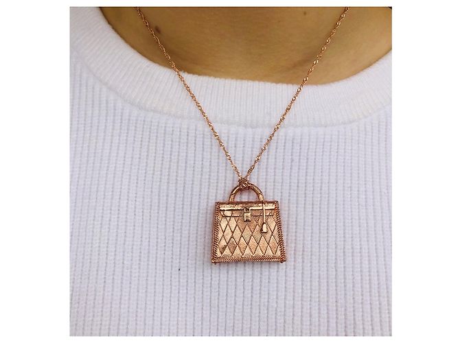 Kelly Pingente Hermès Dourado - vista 3