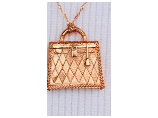 Kelly Pingente Hermès Dourado - vista 6
