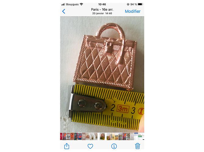 Kelly Pingente Hermès Dourado - vista 8