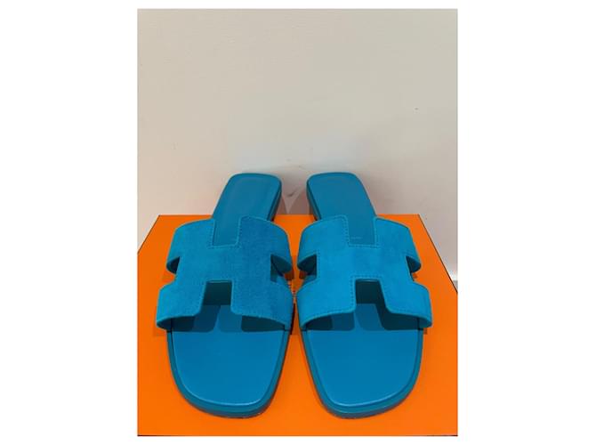 Oran Hermès Sandalen Türkis - Ansicht 2