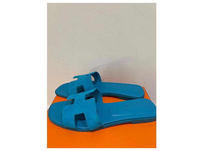 Oran Hermès Sandalen Türkis - Ansicht 3