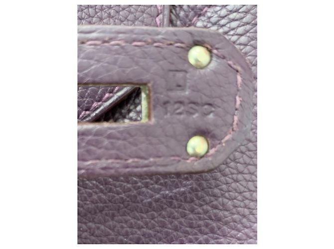 Birkin Hermès Reisetasche Dunkelviolett - Ansicht 11