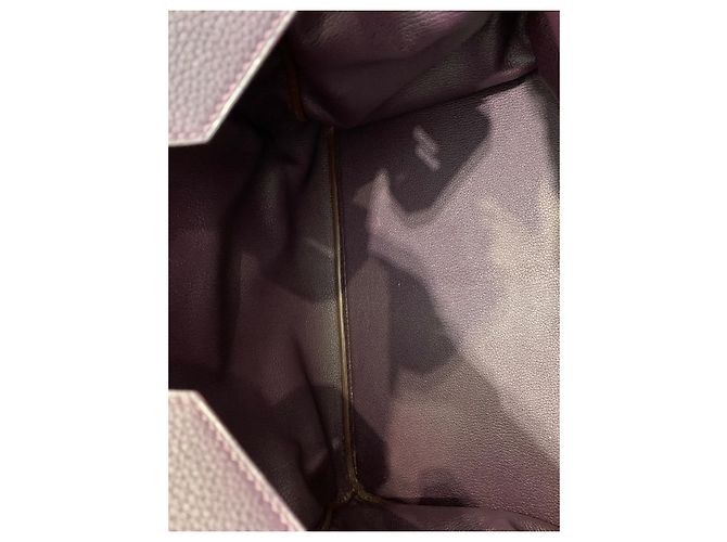 Birkin Hermès Reisetasche Dunkelviolett - Ansicht 12
