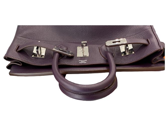 Birkin Hermès Reisetasche Dunkelviolett - Ansicht 13