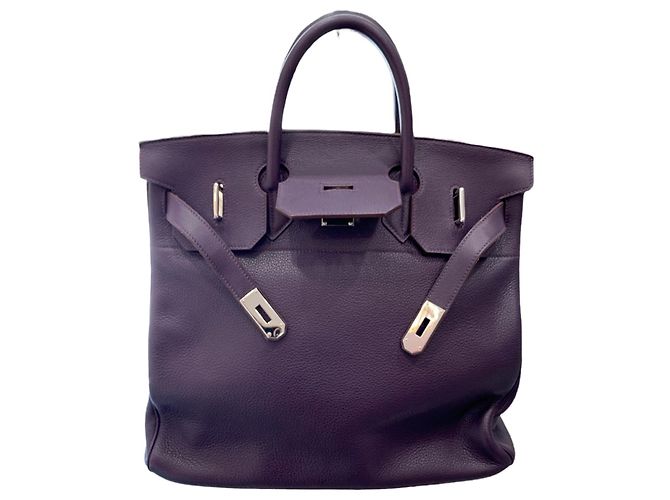 Birkin Hermès Reisetasche Dunkelviolett - Ansicht 15
