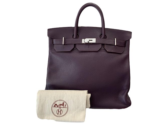 Birkin Hermès Reisetasche Dunkelviolett - Ansicht 16