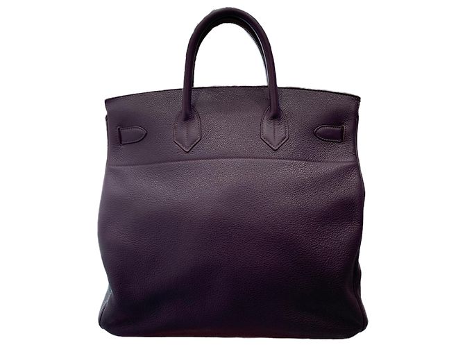 Birkin Hermès Reisetasche Dunkelviolett - Ansicht 3