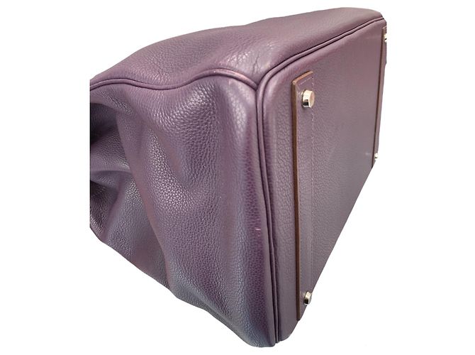 Birkin Hermès Reisetasche Dunkelviolett - Ansicht 6