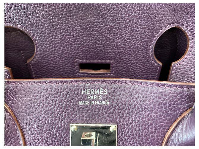 Birkin Hermès Reisetasche Dunkelviolett - Ansicht 9