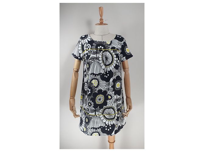 Vestido Marimekko Girder de algodão multicolorido Tamanho 38 Multicor - vista 2