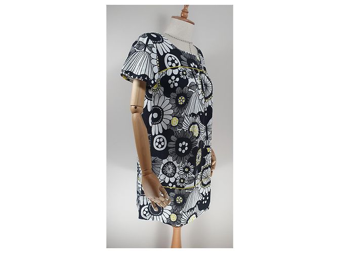 Vestido Marimekko Girder de algodão multicolorido Tamanho 38 Multicor - vista 4