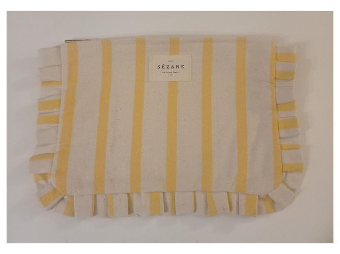 Pochette SéZane in cotone biologico gialla Giallo - vista 2
