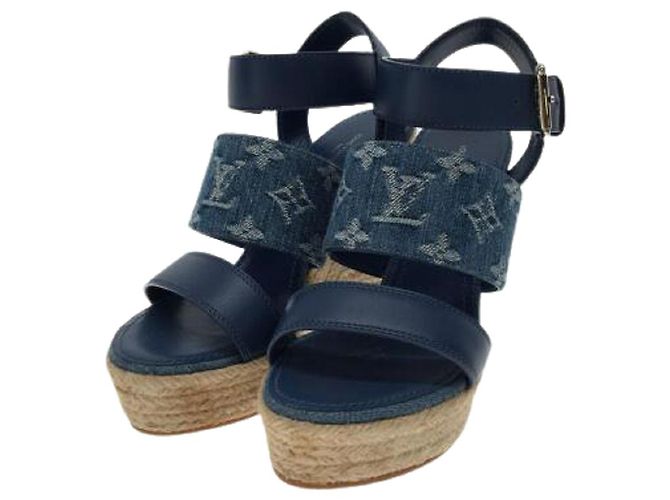 **[Usato] LOUIS VUITTON Starboard Line Monogram Denim / Sandali / 36.5 / IDG Blu - vista 2