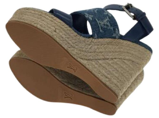 **[Usato] LOUIS VUITTON Starboard Line Monogram Denim / Sandali / 36.5 / IDG Blu - vista 3