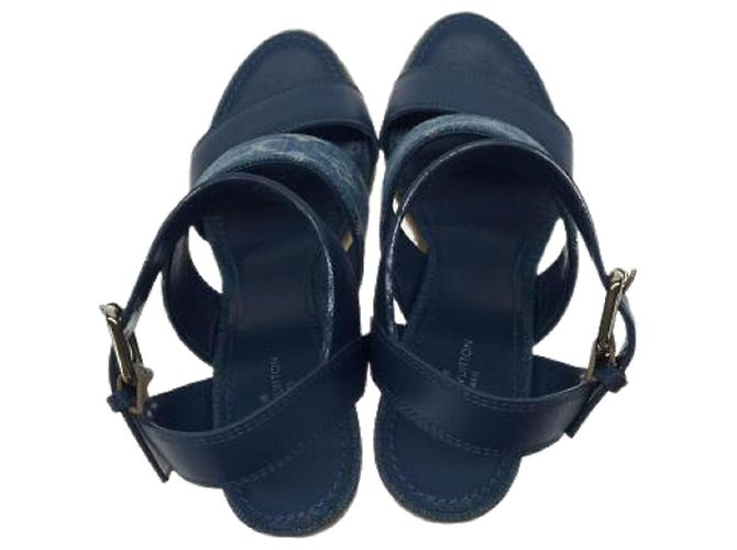 **[Usato] LOUIS VUITTON Starboard Line Monogram Denim / Sandali / 36.5 / IDG Blu - vista 4