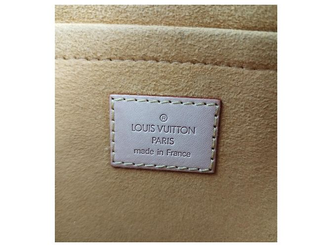 Borsa Louis Vuitton Pleaty in tela denim blu - vista 11