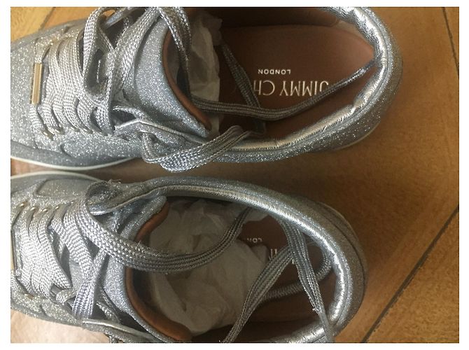 Jimmy Choo Purpurina plateada de Miami Plata - vista 4