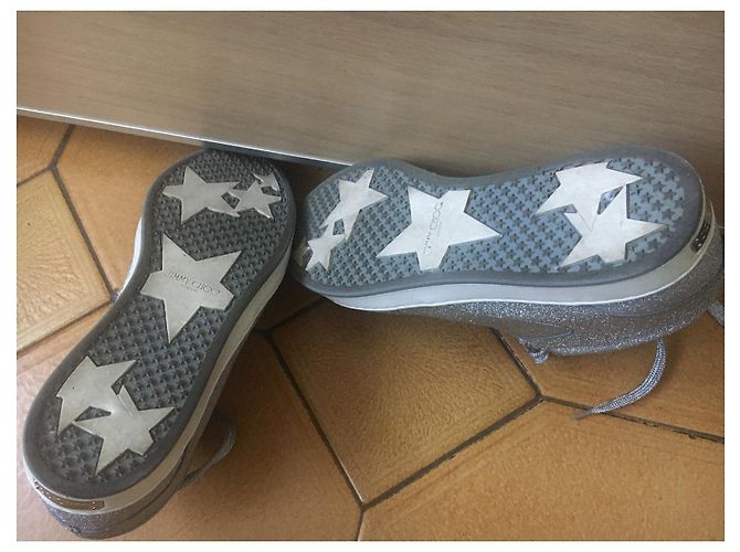 Jimmy Choo Purpurina plateada de Miami Plata - vista 6