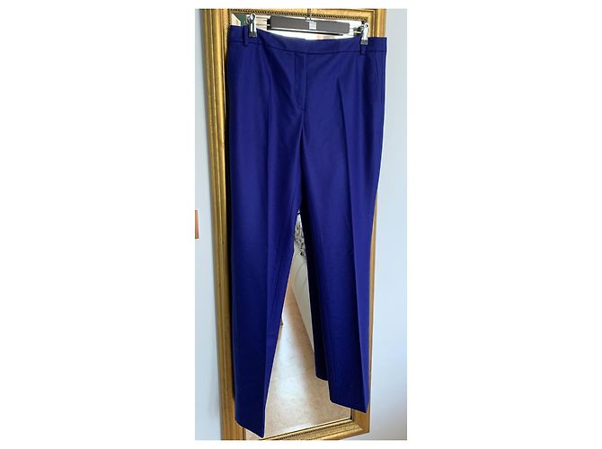 Calça Christian Dior de lã azul elétrico - vista 11