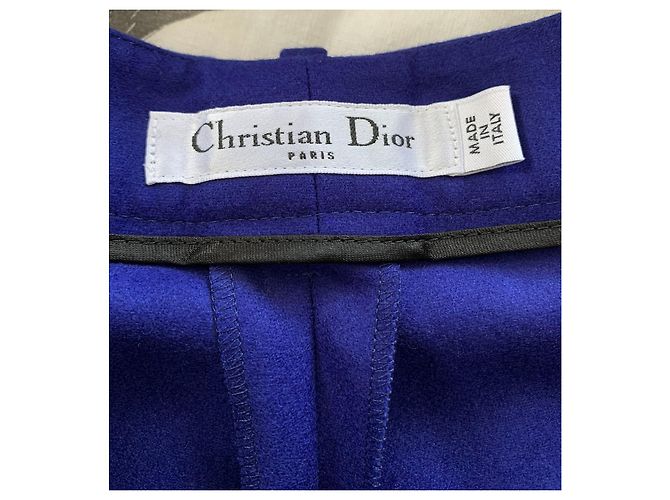 Calça Christian Dior de lã azul elétrico - vista 2