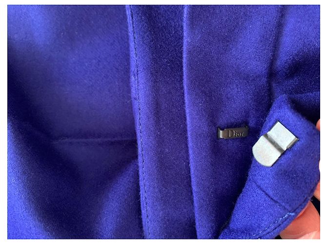 Calça Christian Dior de lã azul elétrico - vista 5