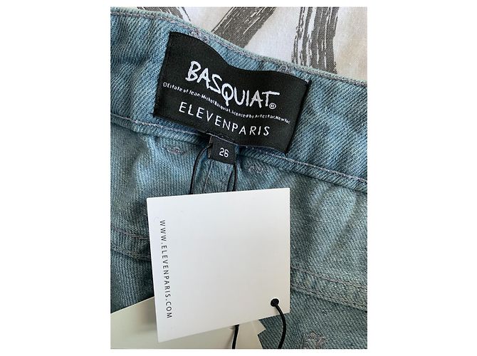 Eleven Paris Jeansshorts Jean-Michel Basquiat Mehrfarben - Ansicht 10