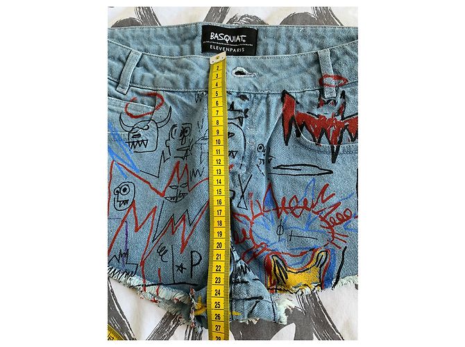 Eleven Paris Jeansshorts Jean-Michel Basquiat Mehrfarben - Ansicht 15