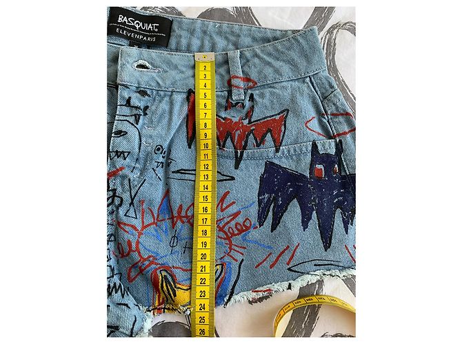 Eleven Paris Jeansshorts Jean-Michel Basquiat Mehrfarben - Ansicht 16