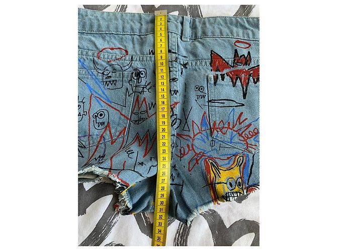 Eleven Paris Jeansshorts Jean-Michel Basquiat Mehrfarben - Ansicht 17