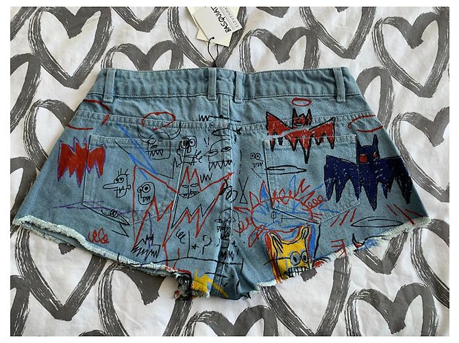 Eleven Paris Jeansshorts Jean-Michel Basquiat Mehrfarben - Ansicht 2
