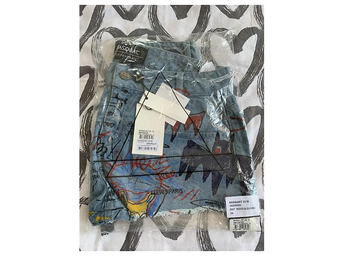 Eleven Paris Jeansshorts Jean-Michel Basquiat Mehrfarben - Ansicht 3