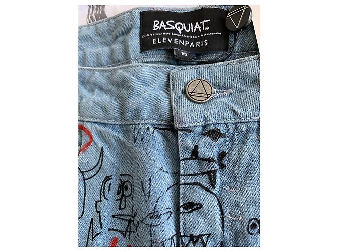 Eleven Paris Jeansshorts Jean-Michel Basquiat Mehrfarben - Ansicht 5