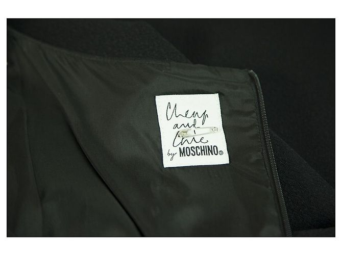 Moschino Cheap And Chic Moschino Cheap & Chic Schwarzes Mini-Ärmelloses Kleid mit U-Boot-Ausschnitt Gr 42 - Ansicht 3