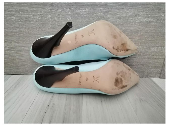 Décolleté Louis Vuitton Satin Celeste 39 Blu chiaro - vista 8